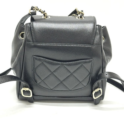 Chanel Rucksack Coco Mark Turnlock As3530 Grain Calf Leather Black