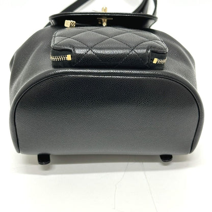 Chanel Rucksack Coco Mark Turnlock As3530 Grain Calf Leather Black