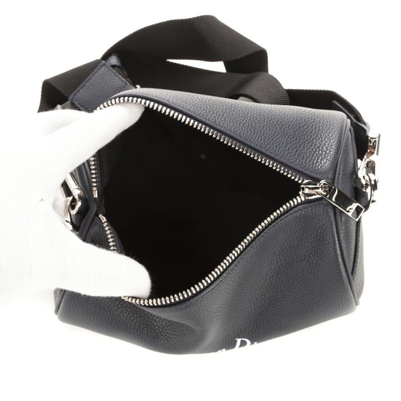 Dior Atelier Roller Navy Blue Cowhide Silver AA