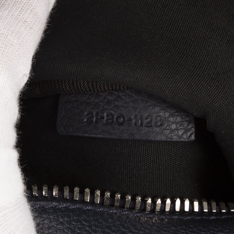 Dior Atelier Roller Navy Blue Cowhide Silver AA