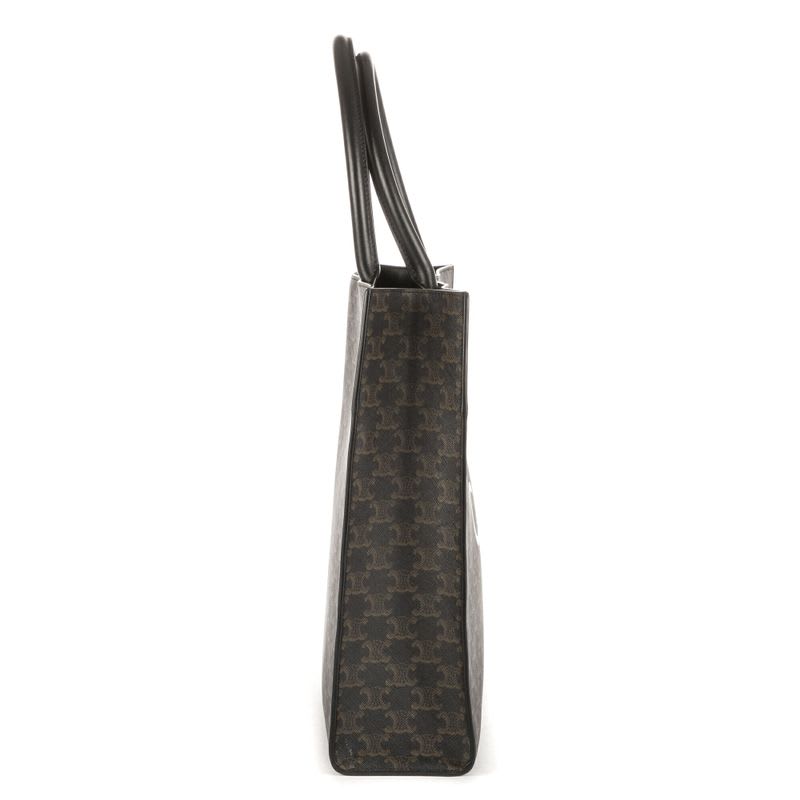 Celine Horizontal Cabas Black Triomphe PVC Canvas