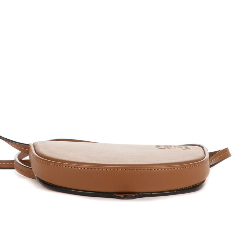 Loewe Mini Zip Crossbody Brown Calfskin Leather
