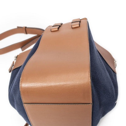 Loewe Small Hammock Blue Brown Denim Canvas