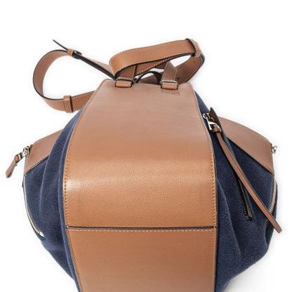 Loewe Small Hammock Blue Brown Denim Canvas