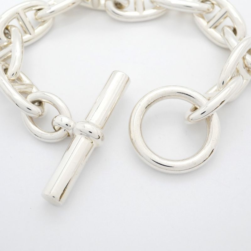 Hermes Bracelet Chaine D'ancre GM 11 Frames Silver 925 Ladies