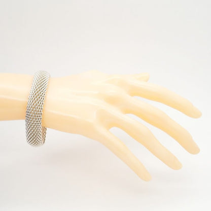 Tiffany & Co Bangle Somerset Mesh Silver 925 Men's Women's Unisex