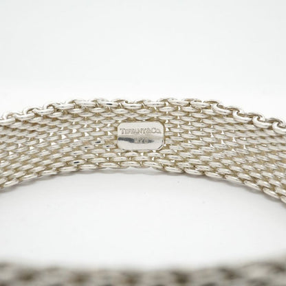 Tiffany & Co Bangle Somerset Mesh Silver 925 Men's Women's Unisex