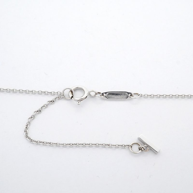 Tiffany & Co Necklace T Smile Small 18k White Gold White Gold Ladies