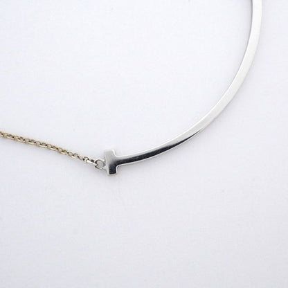 Tiffany & Co Necklace T Smile Small 18k White Gold White Gold Ladies