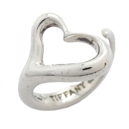 Tiffany & Co Ring Open Heart Silver 925 Size 8.5 Women's