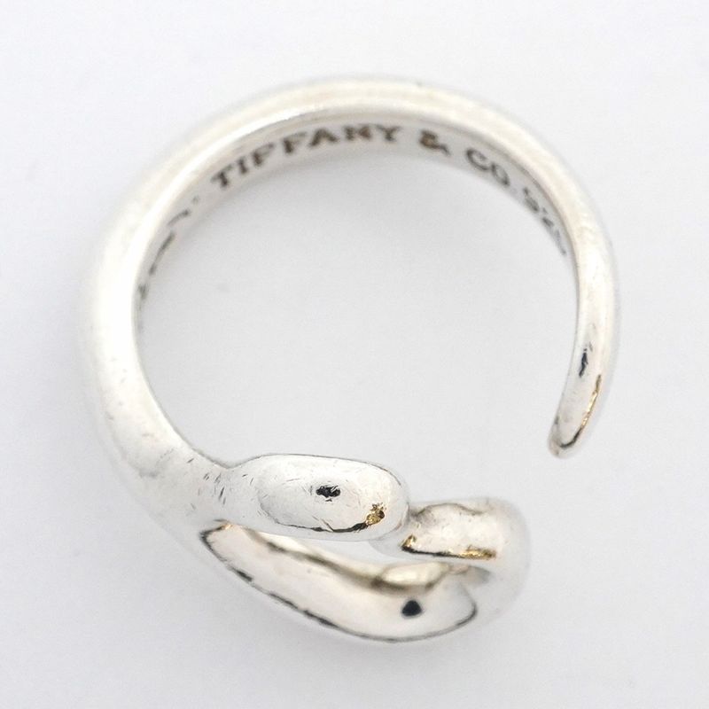 Tiffany & Co Ring Open Heart Silver 925 Size 8.5 Women's