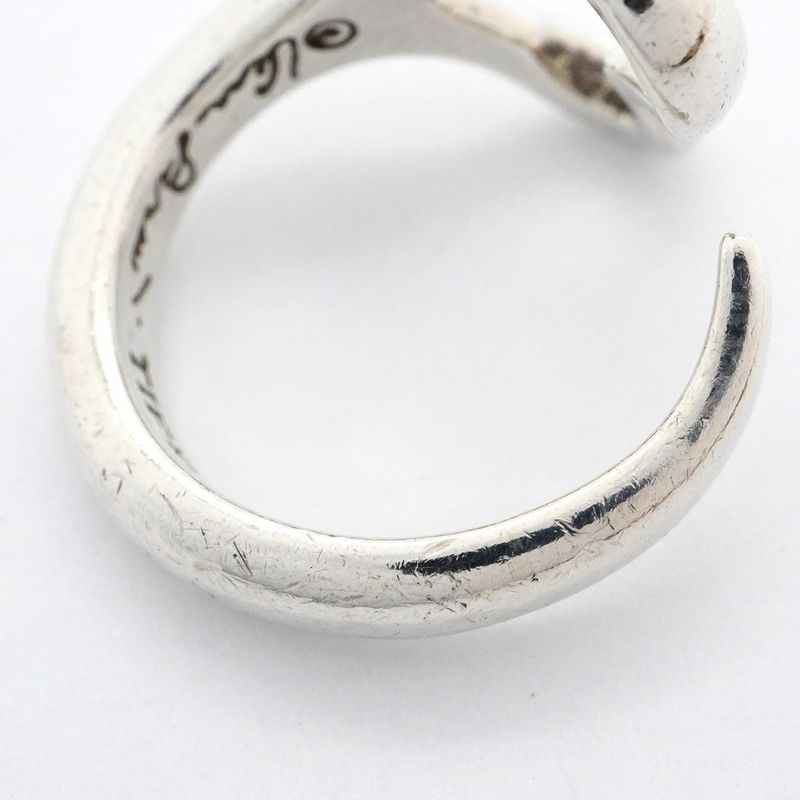 Tiffany & Co Ring Open Heart Silver 925 Size 8.5 Women's