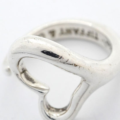 Tiffany & Co Ring Open Heart Silver 925 Size 8.5 Women's