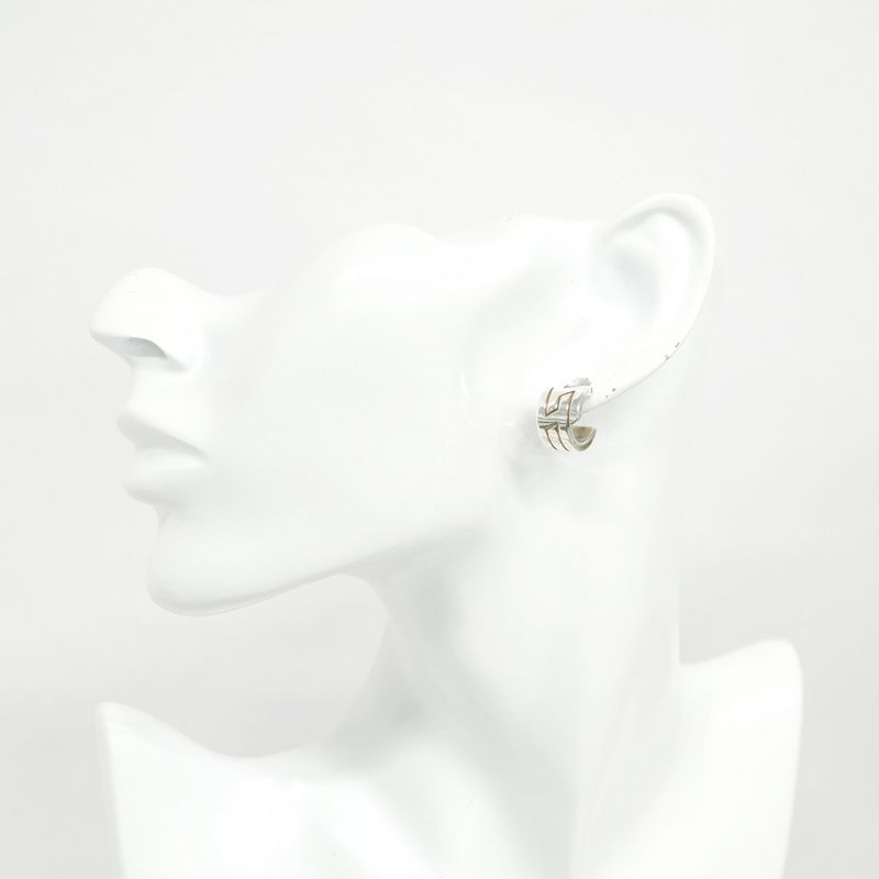 Hermes Earrings Italique Silver 925 Men Women Unisex