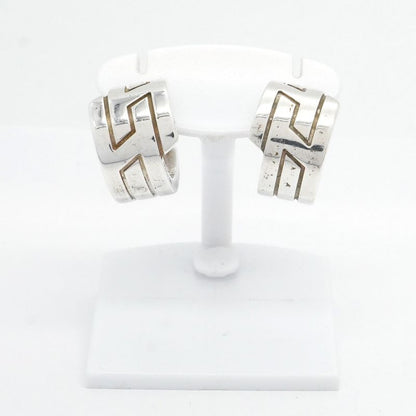 Hermes Earrings Italique Silver 925 Men Women Unisex