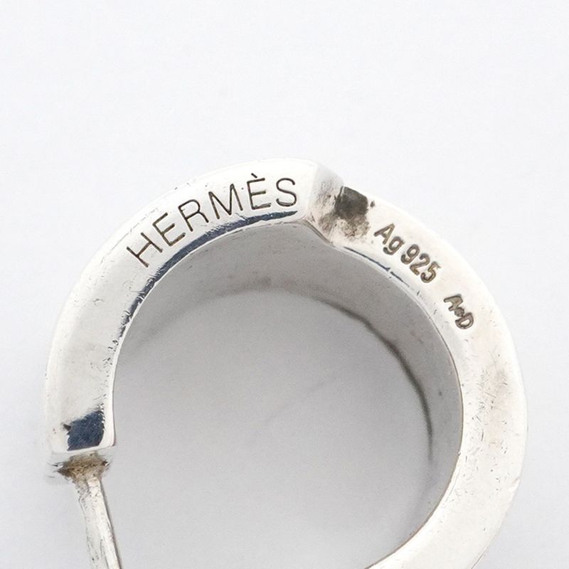 Hermes Earrings Italique Silver 925 Men Women Unisex