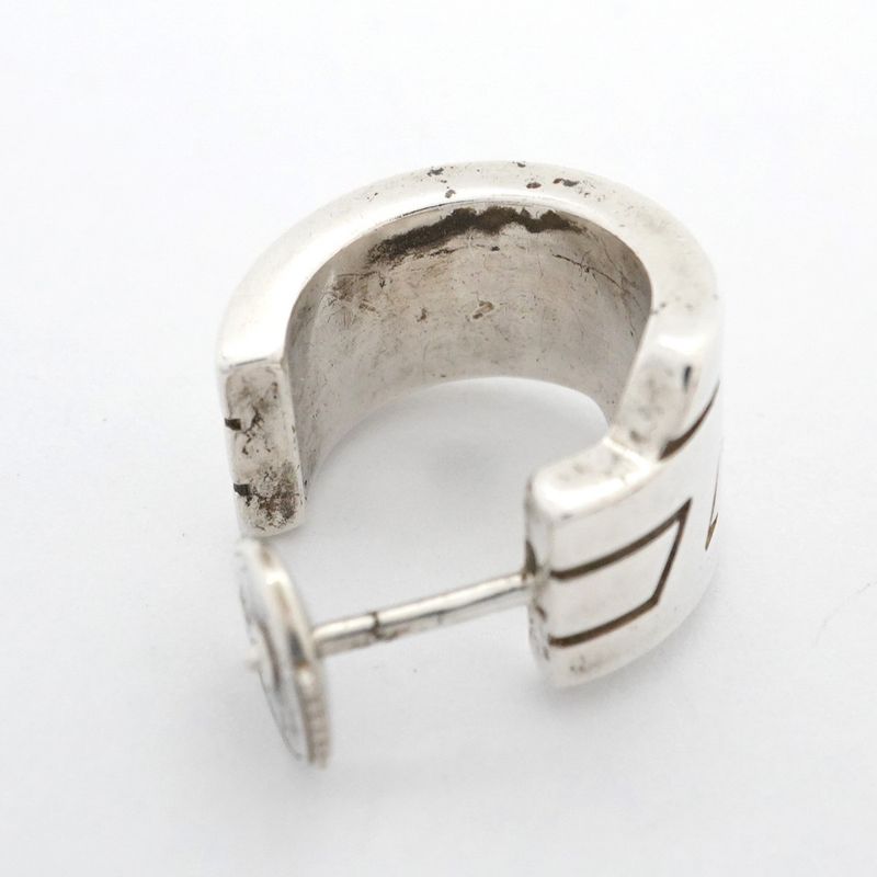 Hermes Earrings Italique Silver 925 Men Women Unisex