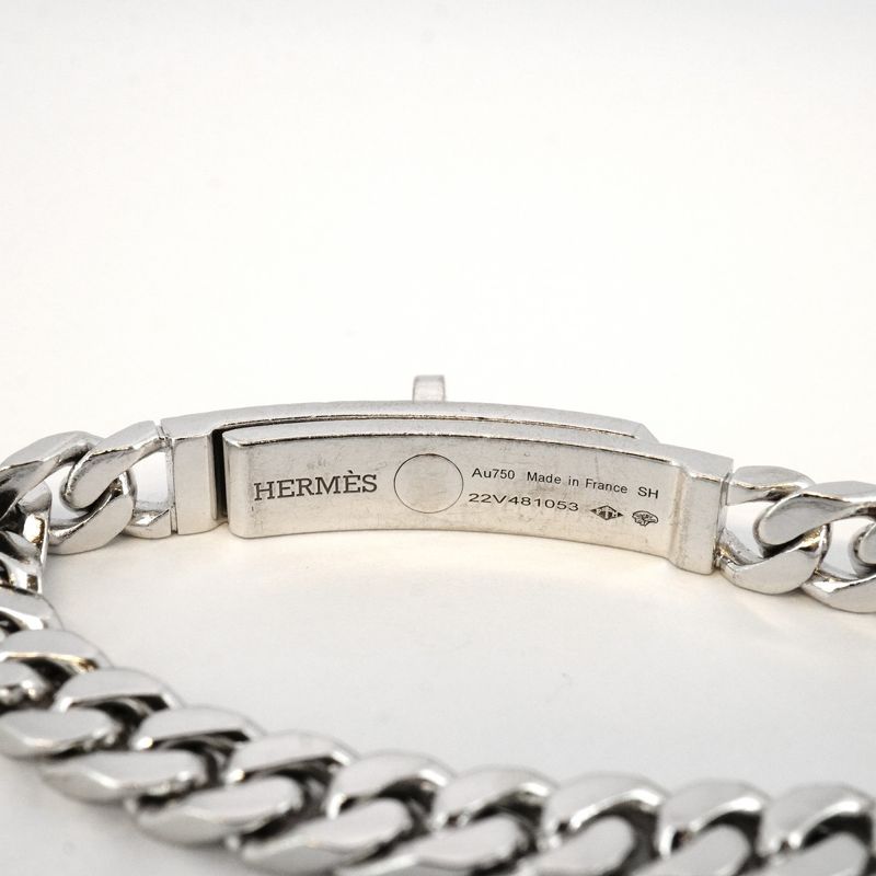 Hermes Bracelet Kelly Gourmet 18k White Gold White Gold Diamond Ladies