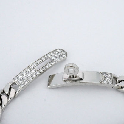 Hermes Bracelet Kelly Gourmet 18k White Gold White Gold Diamond Ladies