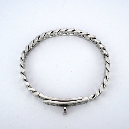 Hermes Bracelet Kelly Gourmet 18k White Gold White Gold Diamond Ladies