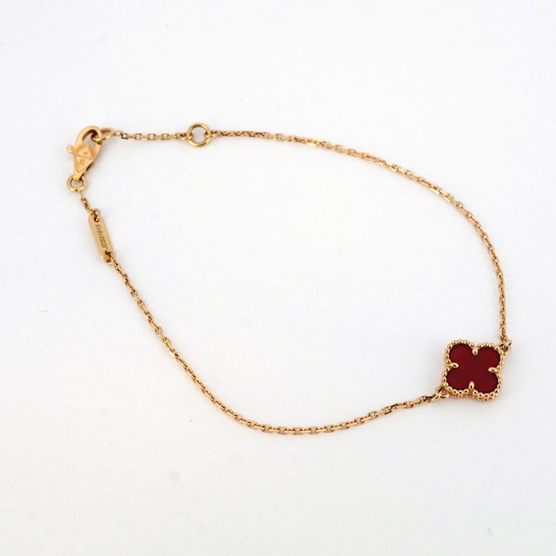 Van Cleef & Arpels Bracelet Sweet Alhambra 18k Pink Gold Pink Gold Carnelian
