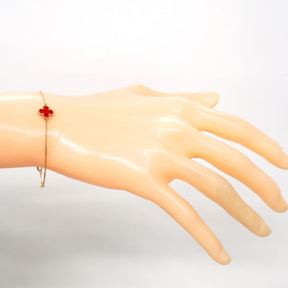 Van Cleef & Arpels Bracelet Sweet Alhambra 18k Pink Gold Pink Gold Carnelian