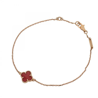 Van Cleef & Arpels Bracelet Sweet Alhambra 18k Pink Gold Pink Gold Carnelian