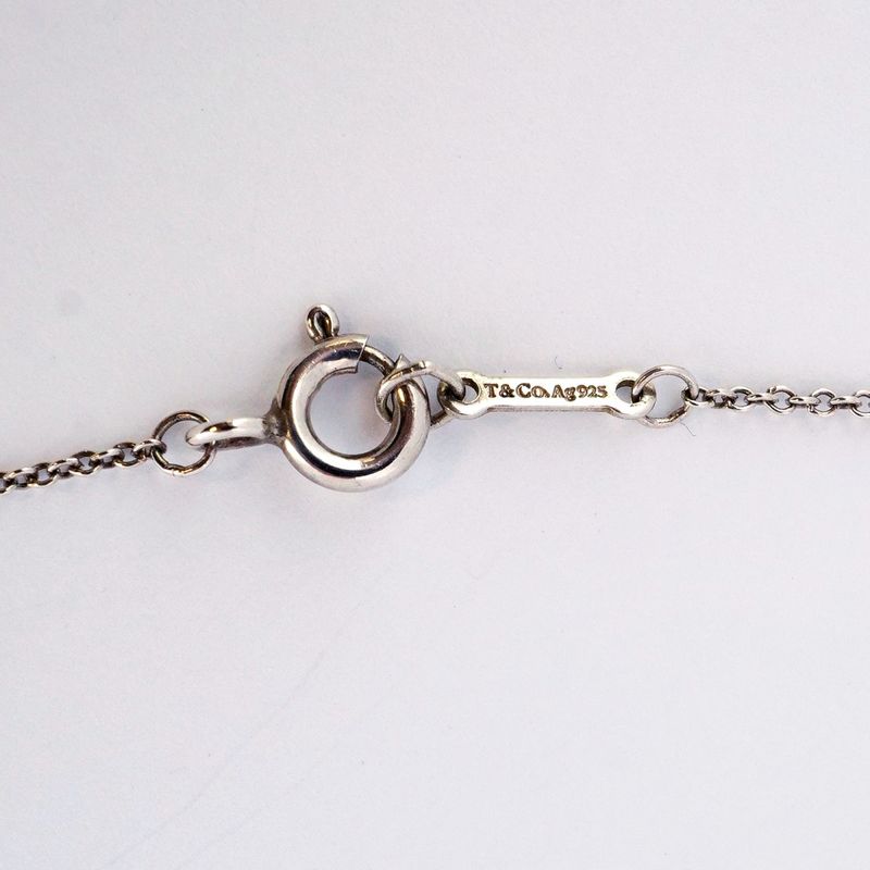 Tiffany & Co Necklace Loving Heart Clover 1pd Silver 925 Diamond Ladies