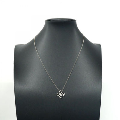 Tiffany & Co Necklace Loving Heart Clover 1pd Silver 925 Diamond Ladies