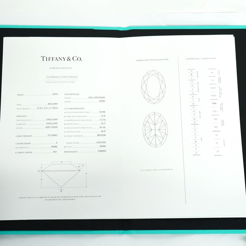 Tiffany & Co Ring Solesto Oval Pt950 Platinum Diamond 0.23ct No 11.5 Women's