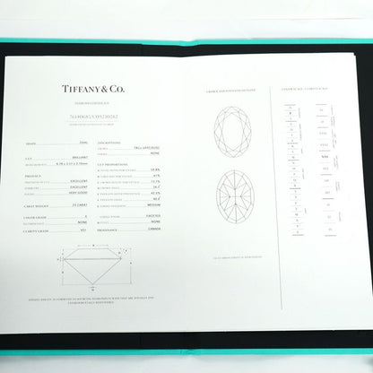 Tiffany & Co Ring Solesto Oval Pt950 Platinum Diamond 0.23ct No 11.5 Women's