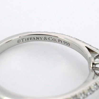 Tiffany & Co Ring Solesto Oval Pt950 Platinum Diamond 0.23ct No 11.5 Women's