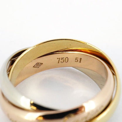 Cartier Ring Trinity Classic Model 18k Yellow Gold Yellow Gold 18k White Gold