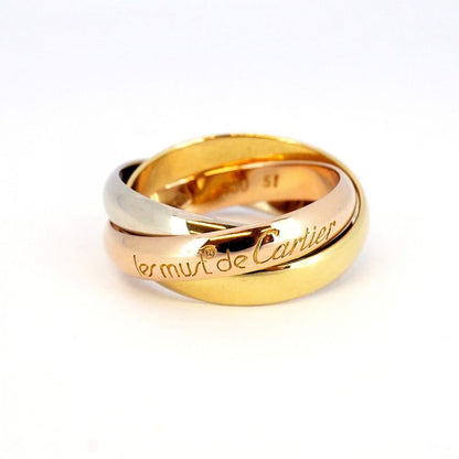 Cartier Ring Trinity Classic Model 18k Yellow Gold Yellow Gold 18k White Gold