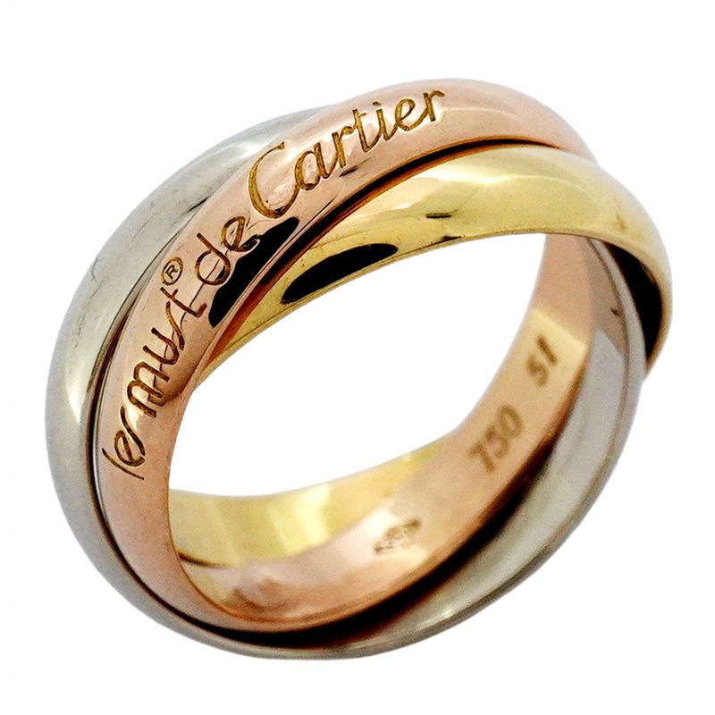 Cartier Ring Trinity Classic Model 18k Yellow Gold Yellow Gold 18k White Gold