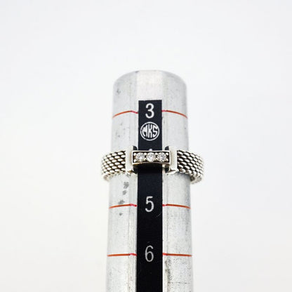 Tiffany & Co Ring Somerset 3pd Silver 925 Diamond No 4 Ladies