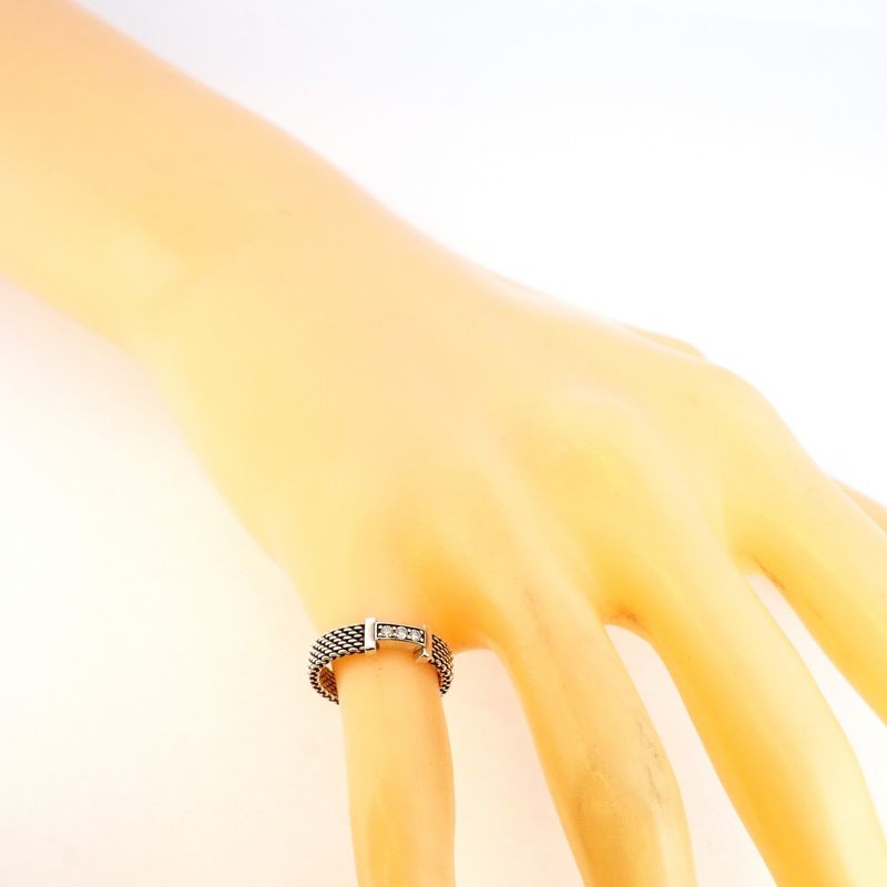 Tiffany & Co Ring Somerset 3pd Silver 925 Diamond No 4 Ladies