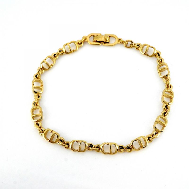 Christian Dior Bracelet CD Logo GP Plating Gold Ladies