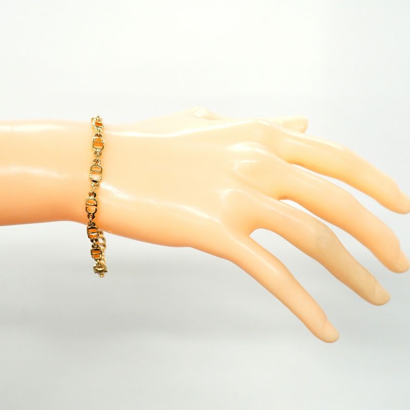 Christian Dior Bracelet CD Logo GP Plating Gold Ladies