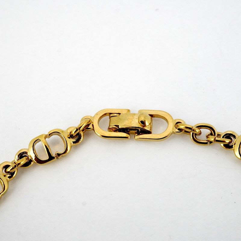 Christian Dior Bracelet CD Logo GP Plating Gold Ladies