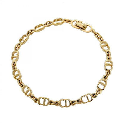 Christian Dior Bracelet CD Logo GP Plating Gold Ladies