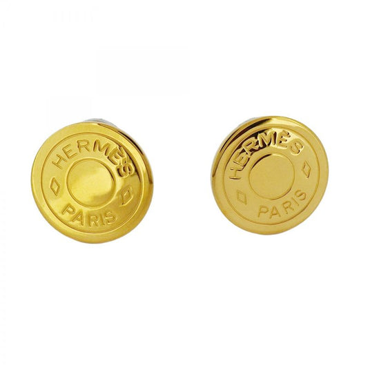 Hermes Earring Serie GP Plated Gold Ladies