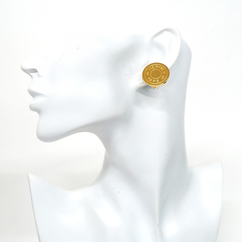 Hermes Earring Serie GP Plated Gold Ladies