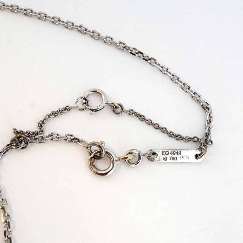 Cartier Necklace C Heart 18k White Gold White Gold Ladies