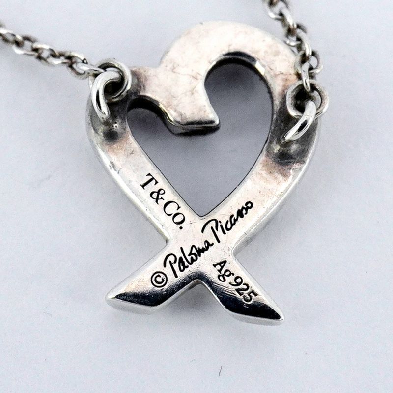 Tiffany & Co Necklace Loving Heart Silver 925 Women's