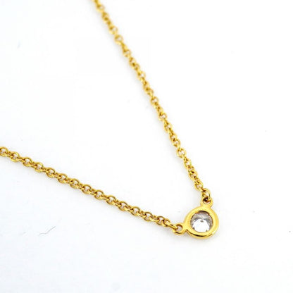 Tiffany & Co Necklace Visor Yard 1pd 18k Yellow Gold Yellow Gold Diamond Ladies