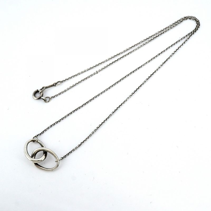 Tiffany & Co Necklace Double Hoop Silver 925 Women's