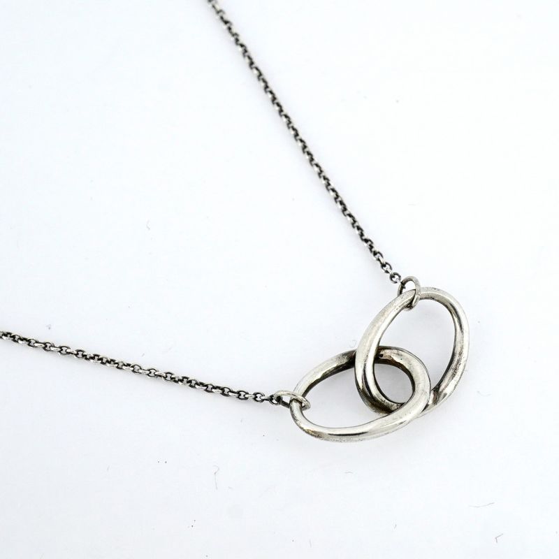 Tiffany & Co Necklace Double Hoop Silver 925 Women's