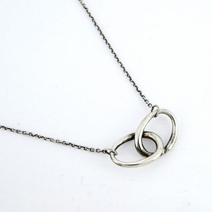 Tiffany & Co Necklace Double Hoop Silver 925 Women's