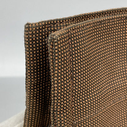 Hermes Tote Bag Her Line MM Canvas Brown Silver Hardware Ladies